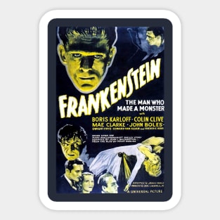 boris karloff frankenstien Sticker